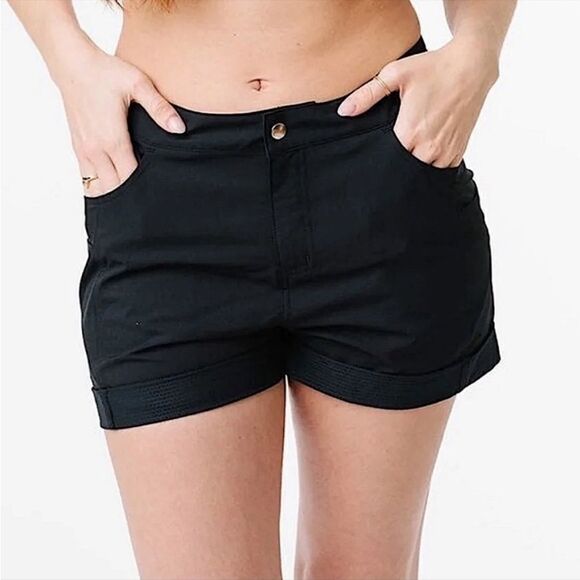 EXCELLENT CONDITION BLACK ZYIA LARGE NOT JUST A TRAIL SHORTS - Picture 1 of 11